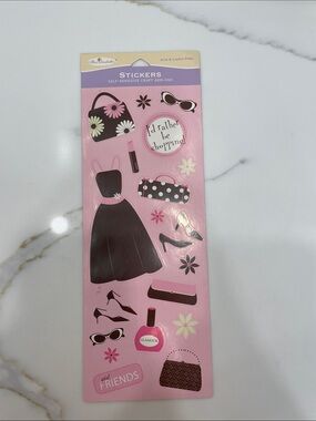 Fashion Sticker Sheet - Pink & Black